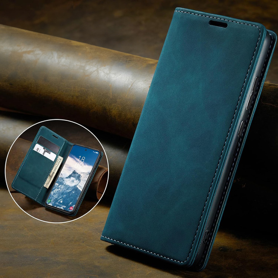 Case for Samsung Galaxy A55, ERBORD Vintage, blue + Screen Glass