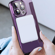 Flip case for iPhone 13 Pro, RFID Wallet MagSafe CamShield, purple