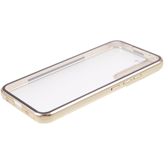 Case for Samsung Galaxy S21, Magnetic Dual Glass, gold