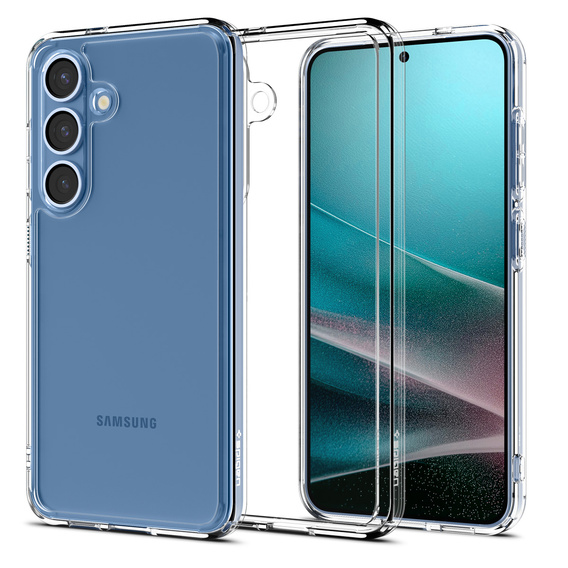 Spigen case for Samsung Galaxy S25, Ultra Hybrid, transparent + 9H Tempered Glass