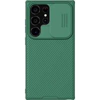 NILLKIN Case for Samsung Galaxy S24 Ultra, Silicone CamShield Case for MagSafe, green