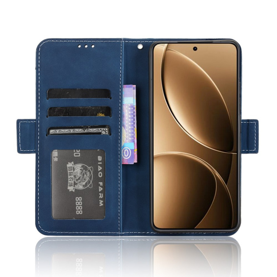 Flip case for Xiaomi Poco F7 Ultra, Card Slot, dark blue