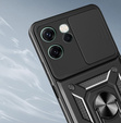 Armoured case for Oppo Reno 14F, with camera protection, with stand, black