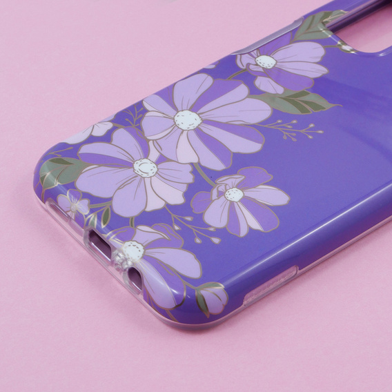 Case for Samsung Galaxy A14 4G/5G, Suritch Full Body Flowers, purple