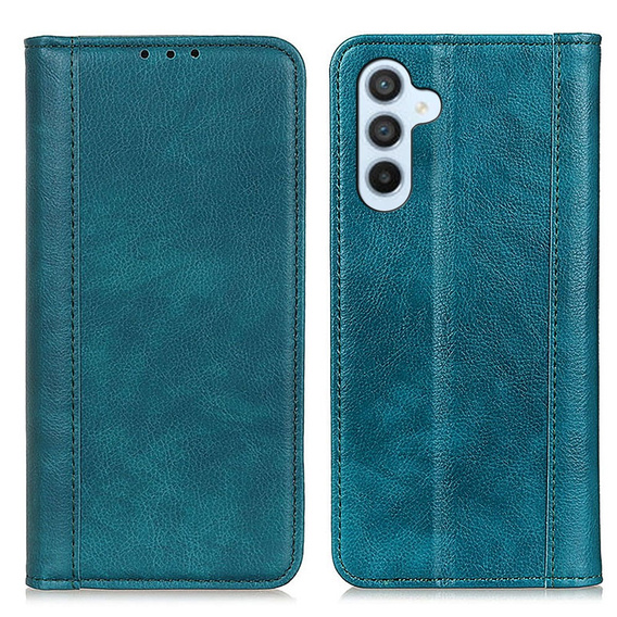 Flip case for Samsung Galaxy S25 FE, Split Leather, green