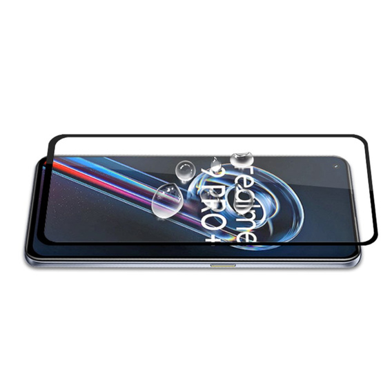 Mocolo Full Glue Tempered Glass for Realme 9 Pro+ Plus / Realme 9 4G, black frame