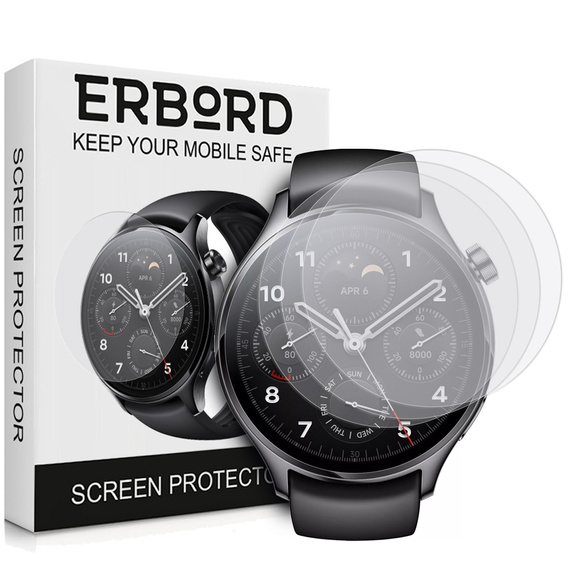 3x ERBORD hydrogel film for Xiaomi Watch S1 Pro