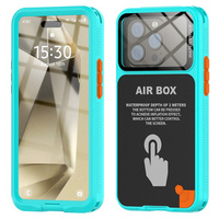 IP68 Waterproof Case for iPhone 15 Pro, SHELLBOX Air Box, blue