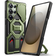Case for Samsung Galaxy S25 Ultra Tongate MECH MagSafe Series - green + 9H Tempered Glass
