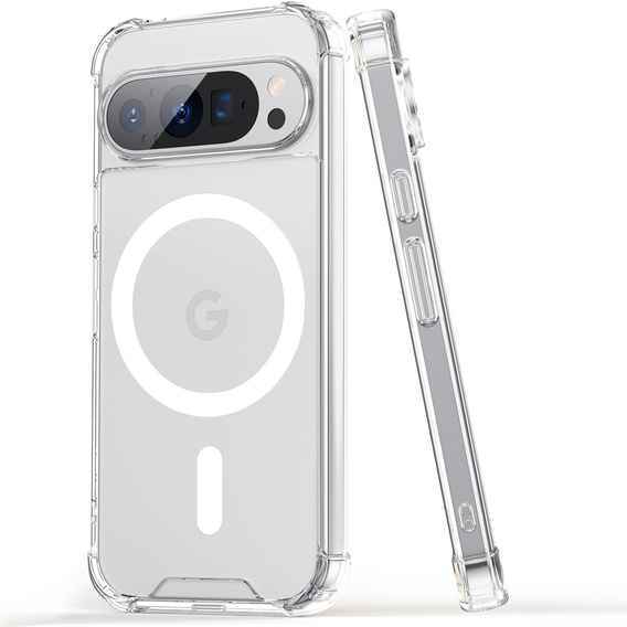 Case for Google Pixel 9 / 9 Pro, Dropproof MagSafe, transparent