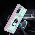 Case for Samsung Galaxy S20 FE, CamShield Slide, green/pink