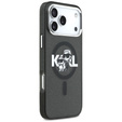 Karl Lagerfeld IML Glitter Karl & Choupette Sketch Logo MagSafe Case for iPhone 17 Pro Max