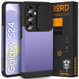 Case for Samsung Galaxy S24, ERBORD CamProtect Slide Camera, purple