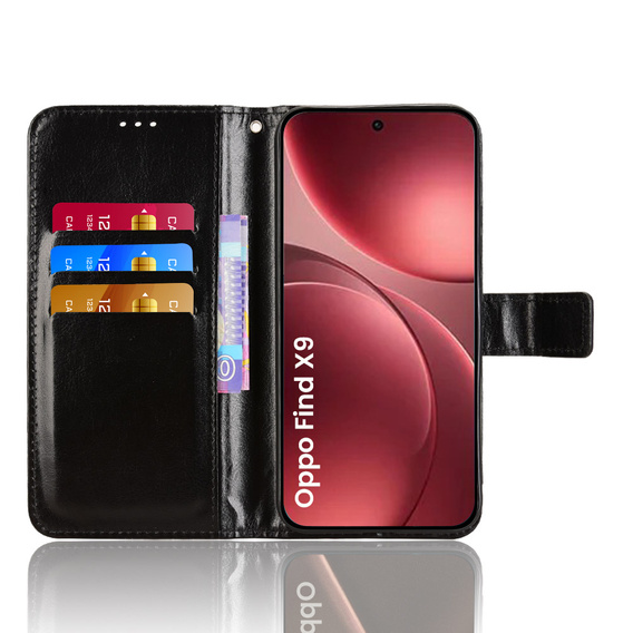 Crazy Horse Wallet flip case for Oppo Find X9