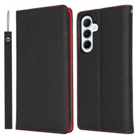 Flip case for Samsung Galaxy S24 FE, Litchi Skin Grain, black