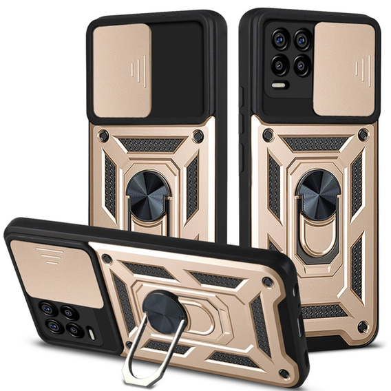 Case for Realme 8 / 8 Pro, CamShield Slide, gold