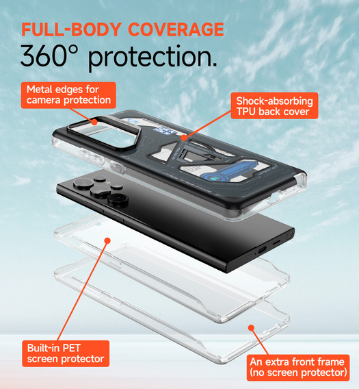 Case for Samsung Galaxy S24 Ultra, Suritch Full Body for MagSafe, cyber punk