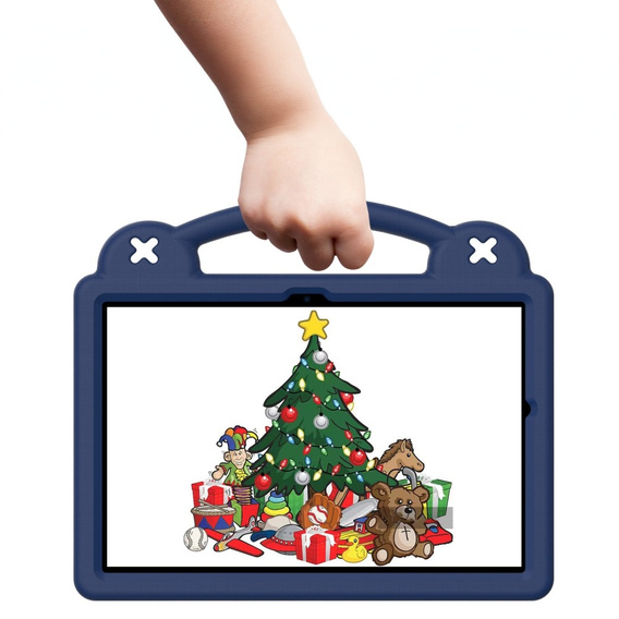 Children's case for Samsung Galaxy Tab A11 Plus / A9 Plus, Cute Patterns, with stand, dark blue