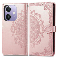 Flip case for Oppo A40 / Oppo A40m, Mandala, pink rose gold