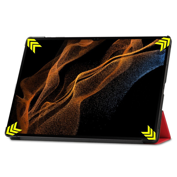 Case for Samsung Galaxy Tab S9 Ultra, Smartcase, red