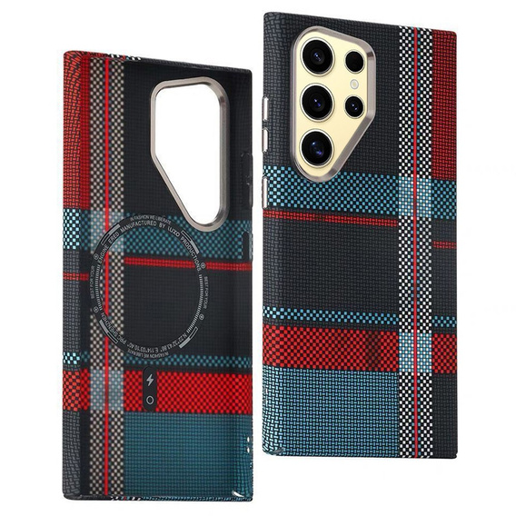 MagSafe's Samsung Galaxy S23 Ultra Case, Carbon Fiber, blue / red