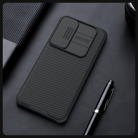 NILLKIN Case for Samsung Galaxy A55 5G, Silicone CamShield Case for MagSafe, black