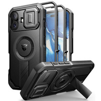 Armored case for iPhone 16, Dexnor CamProtect MagSafe, black (Two frames)