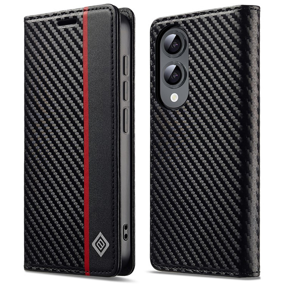 Flap case for Samsung Galaxy S25 Edge, Carbon LC.IMEEKE, black