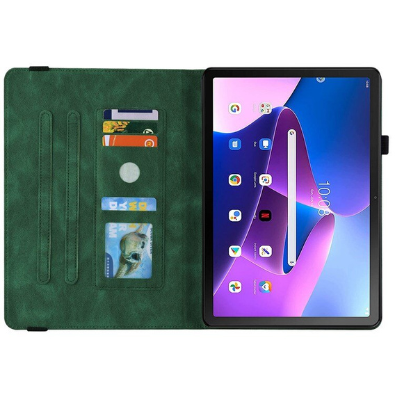 Case for Lenovo Tab M10 Plus 10.6 Gen 3 TB-125F TB-128F, Butterfly, green