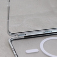Magnetic Dual Glass MagSafe case for Samsung Galaxy S23, silver