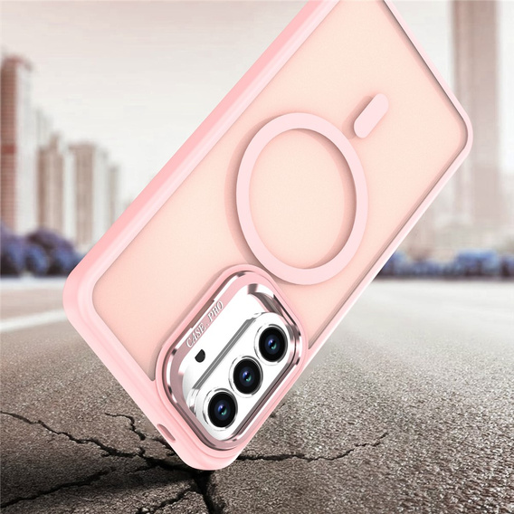 Skin-touch case with MagSafe stand for Samsung Galaxy A37 5G, pink