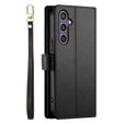 Flip case for Samsung Galaxy S25+ Plus, Wallet Zipper Pocket, black