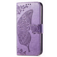 Flip case for Samsung Galaxy M13, Butterfly, purple