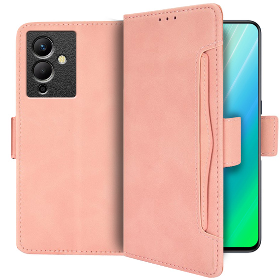 Flip case for Infinix Note 12 5G, Card Slot, pink