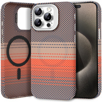 Case for iPhone 15 Pro Max, Frame Kickstand, for MagSafe, Sunset Grey
