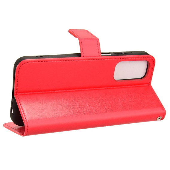 Flip case for Samsung Galaxy M35, Crazy Horse Wallet, red