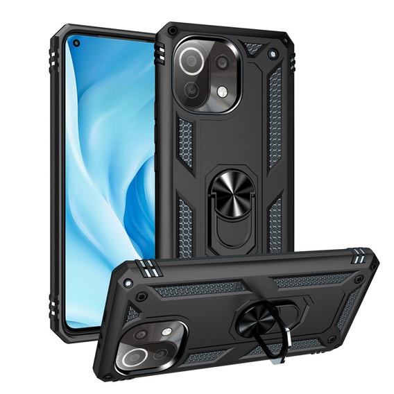 Armor Case for Xiaomi Mi 11 Lite / Mi 11 Lite 5G / 11 Lite 5G NE, Nox Case Ring, black