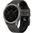 Silicone Strap for Garmin Fenix 7 / Forerunner 965 / 955 / 945 / 935, Grey / Black