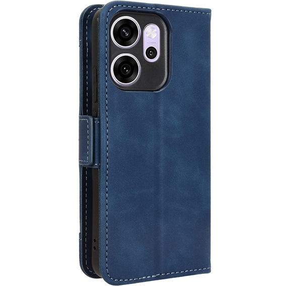 Flap case for Oppo Reno 14F, Card Slot, wallet, navy blue