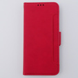 Flip case for Motorola Moto G54 5G, Card Slot, red