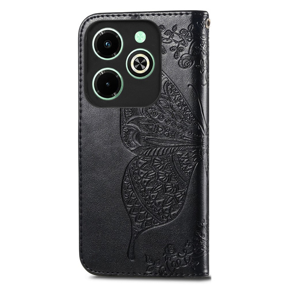 Flip case for Infinix Hot 40i, Butterfly, black