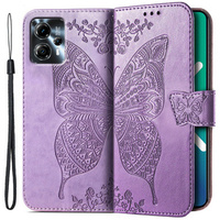 Flip case for Motorola Moto G23 4G / G13 4G, Butterfly, light purple