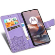 Flip case for Motorola Moto G86 Power 5G, Butterfly, purple