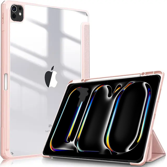 Case for Apple iPad Pro 13" 7 gen. 2024 (A2925, Smartcase Hybrid, with stylus space, pink