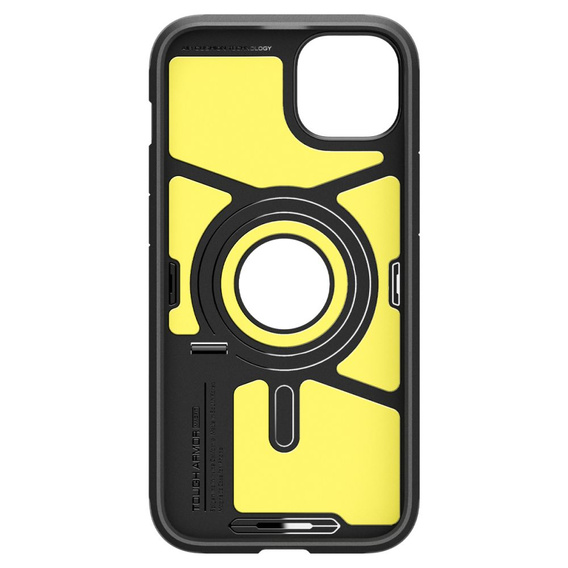 Spigen case for iPhone 15, Tough Armor Mag MagSafe, black + 9H Tempered Glass