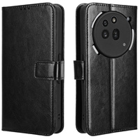 Flip case for Nothing Phone 3A Pro, Crazy Horse Wallet, black