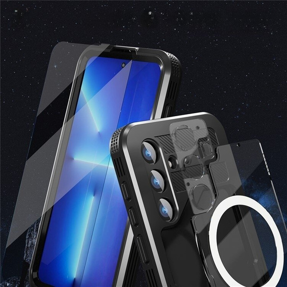 Waterproof case for Samsung Galaxy S24, Redpepper, for MagSafe, black