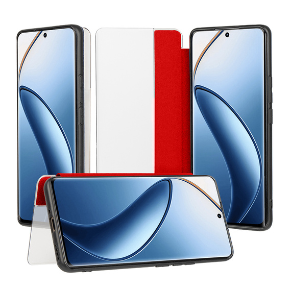 Flap case for Realme 12 Pro 5G / 12 Pro+ 5G, Side View, red