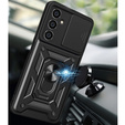 Armored case for Samsung Galaxy S23 FE, armored Slide Ring, black + 9H glass