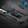 Case for Samsung Galaxy S23, Slide Lens Lid, Black